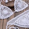 Bikini Sets * | Emmiol Handmade Knitted Openwork Split Triangle Micro Bikini