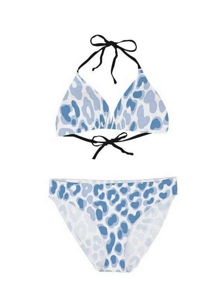 Bikini Sets * | Emmiol Abstract Print Halter Bikini Set