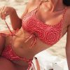 Bikini Sets * | Emmiol Floral Tie Strap Bikini Set