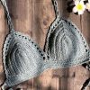 Bikini Tops * | Emmiol Lace Up Crochet Knitted Bikini Top