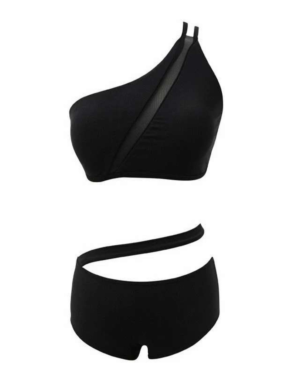 Bikini Sets * | Emmiol Slanted One Shoulder Bikini Set