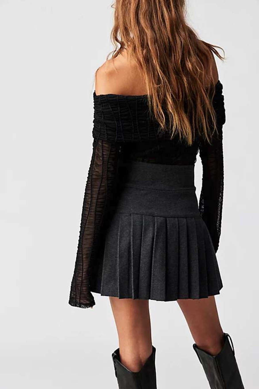 Skirts * | Norma Kamali Pleated Mini Skirt