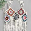 Cover-Ups * | Emmiol Tassel Color Block Crochet Cami Cover Up