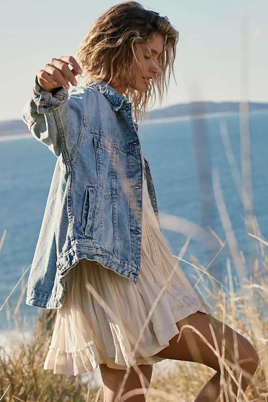 Jackets * | We The Free Opal Swing Denim Jacket