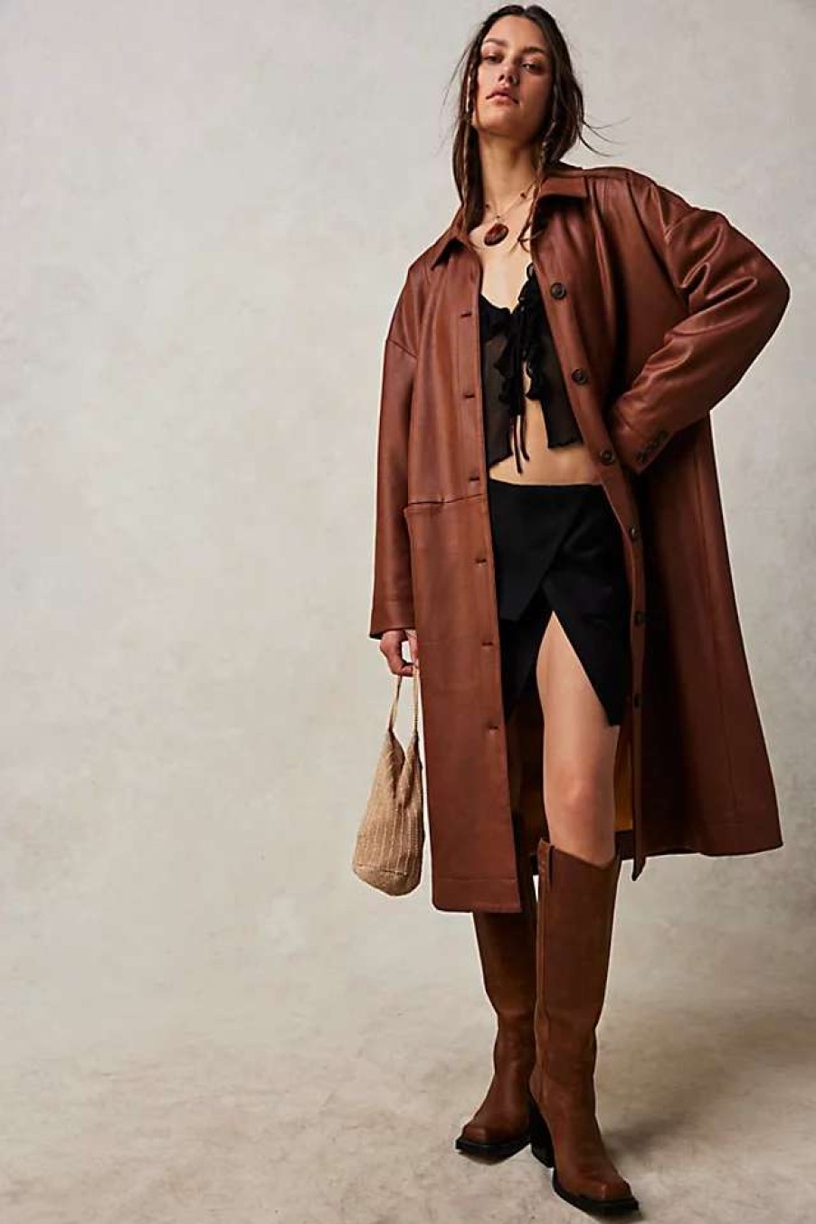 Jackets * | Free People Carmen Vegan Suede Duster