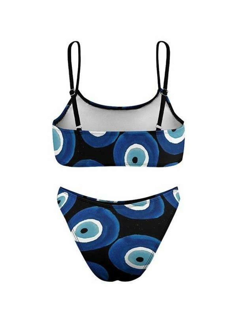 Bikini Sets * | Emmiol Abstract Print Spaghetti Strap Bikini Set