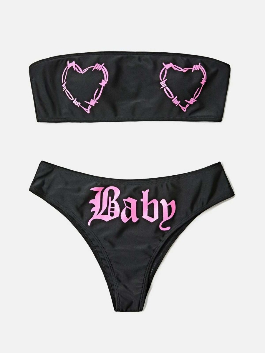 Bikini Sets * | Emmiol Baby Heart Print Bikini Set