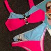 Bikini Sets * | Emmiol Color Block Crossed Circle Triangle Bikini