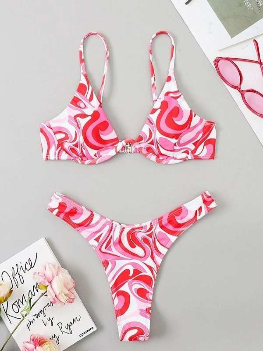 Bikini Sets * | Emmiol Underwired Swirl Bikini Set