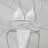 Bikini Sets * | Emmiol Chain Embellished Halter Bikini Set