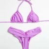 Bikini Sets * | Emmiol Smocked Halter Bikini Set