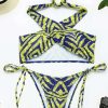 Bikini Sets * | Emmiol Criss Cross Printed Halter Bikini Set