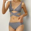 Bikini Sets * | Emmiol Criss Cross Houndstooth Bikini Set