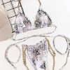 Bikini Sets * | Emmiol Metallic Chain Snake Pattern Bikini Set