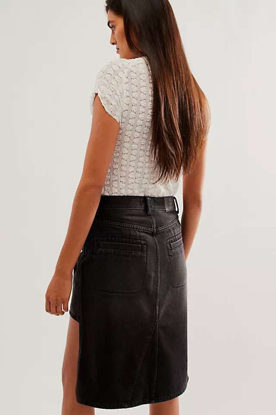 Skirts * | We The Free On Tour Denim Wrap Skirt