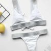 Bikini Sets * | Emmiol Silver Wire Lace Up Triangle Bikini