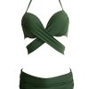 Bikini Sets * | Emmiol Cross Over Halter Bikini Set