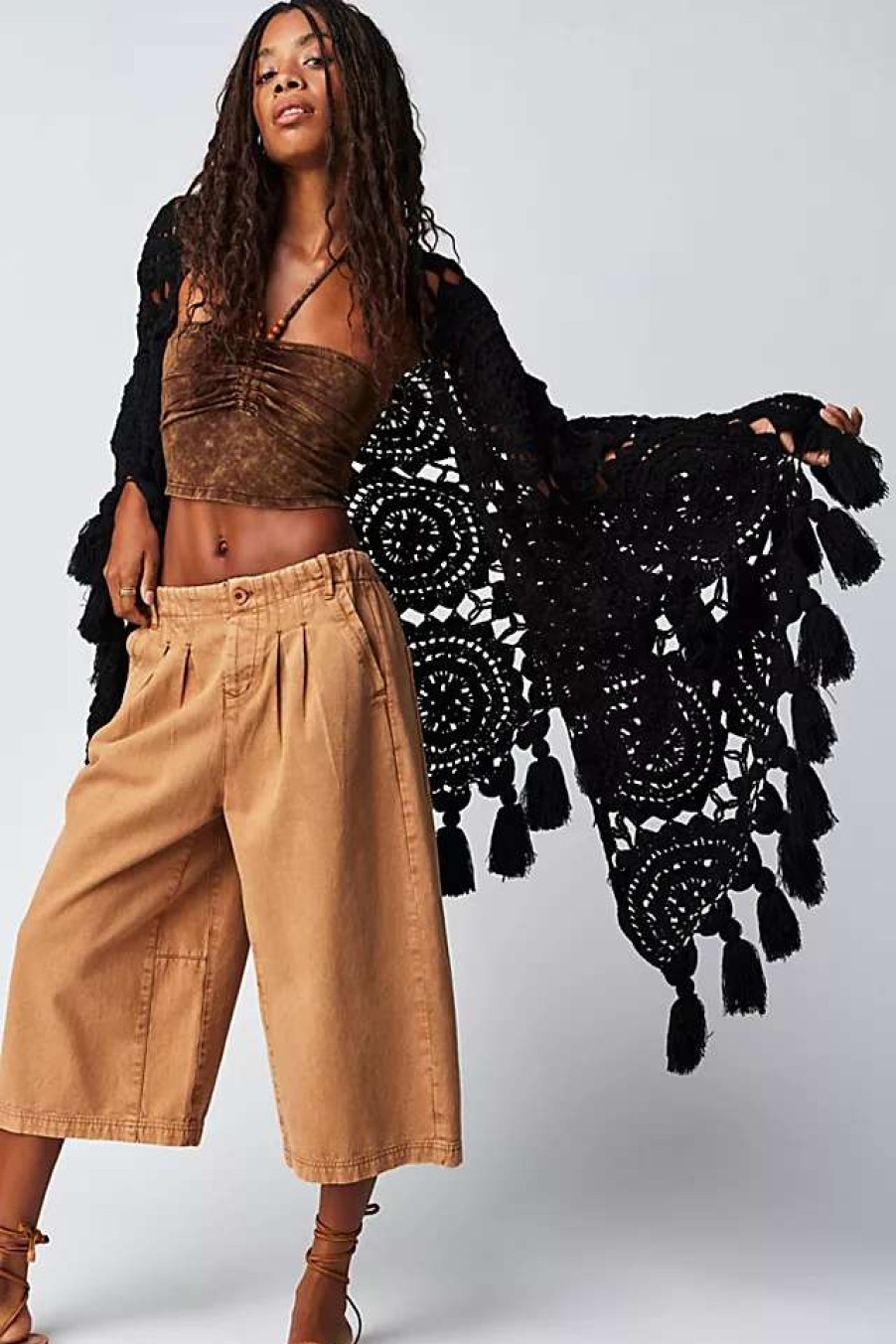 Jackets * | Free People Sunny Day Crochet Shawl