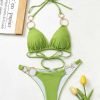 Bikini Sets * | Emmiol Double Ring Detail Halter Bikini Set