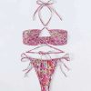 Bikini Sets * | Emmiol Criss Cross Tie Floral Bikini Set