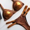 Bikini Sets * | Emmiol Bronzing Bandage High Waist Triangle Bikini