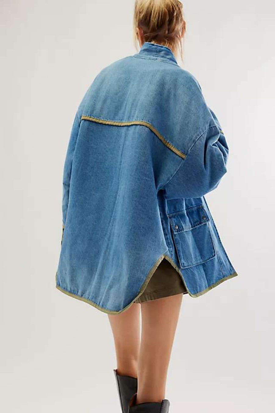 Jackets * | Oneteaspoon Denim Quilted Jacket