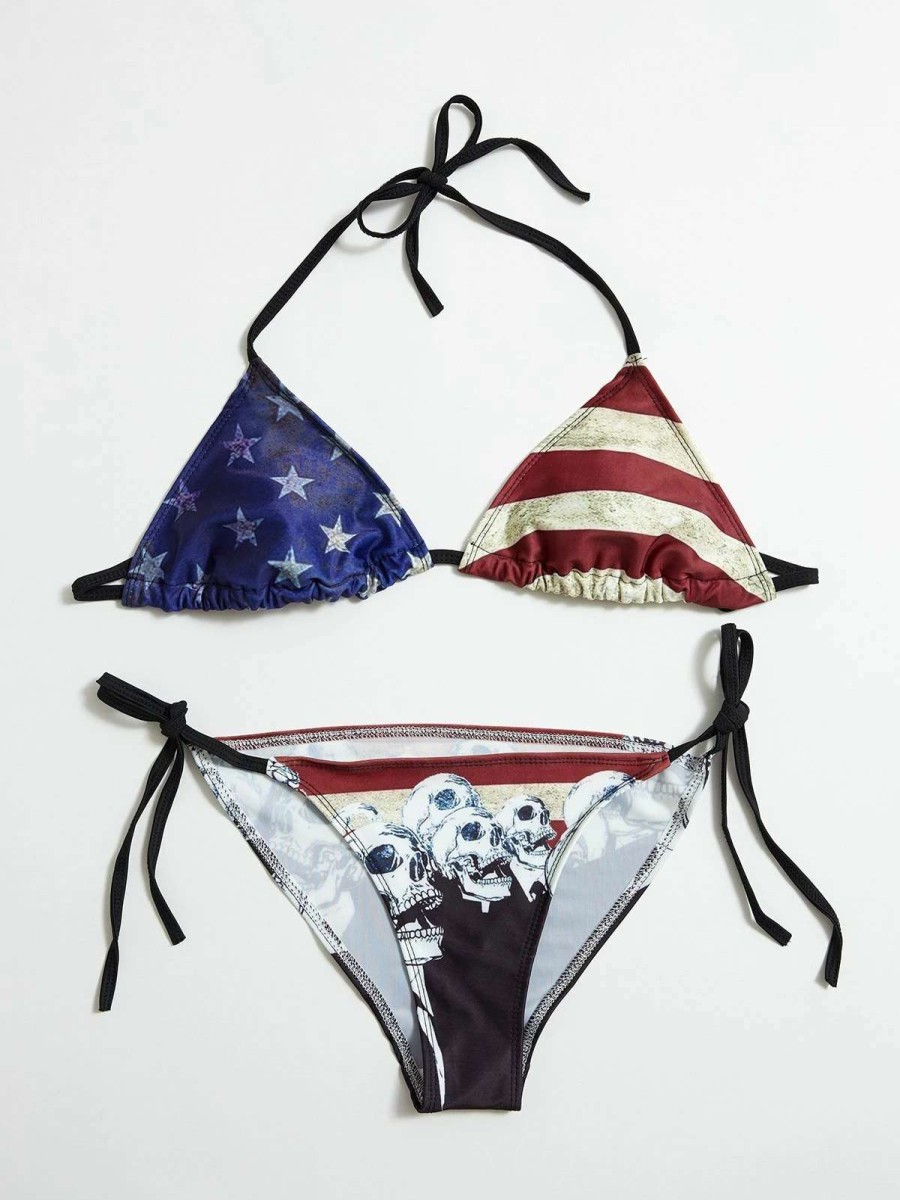 Bikini Sets * | Emmiol Skull Graphic Bikini Set