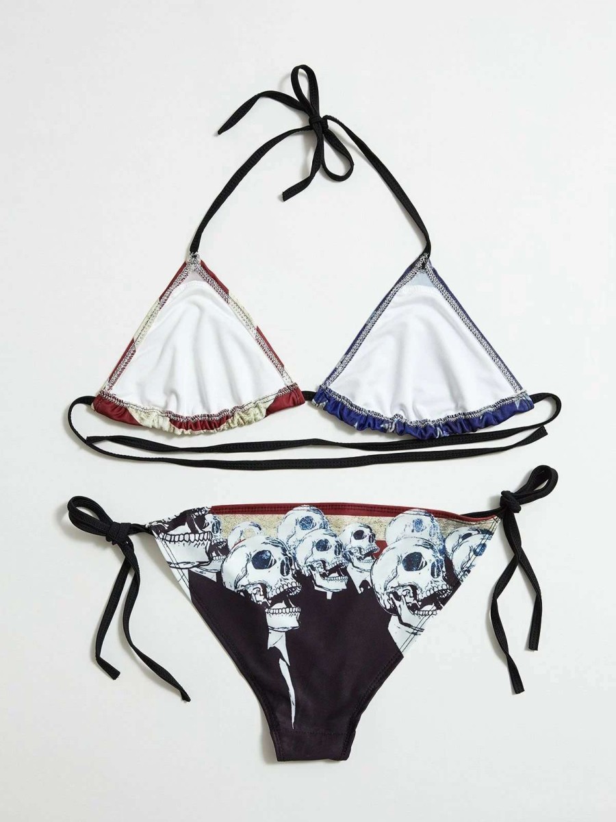 Bikini Sets * | Emmiol Skull Graphic Bikini Set