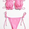 Bikini Sets * | Emmiol Smocked Bandeau Bikini Set