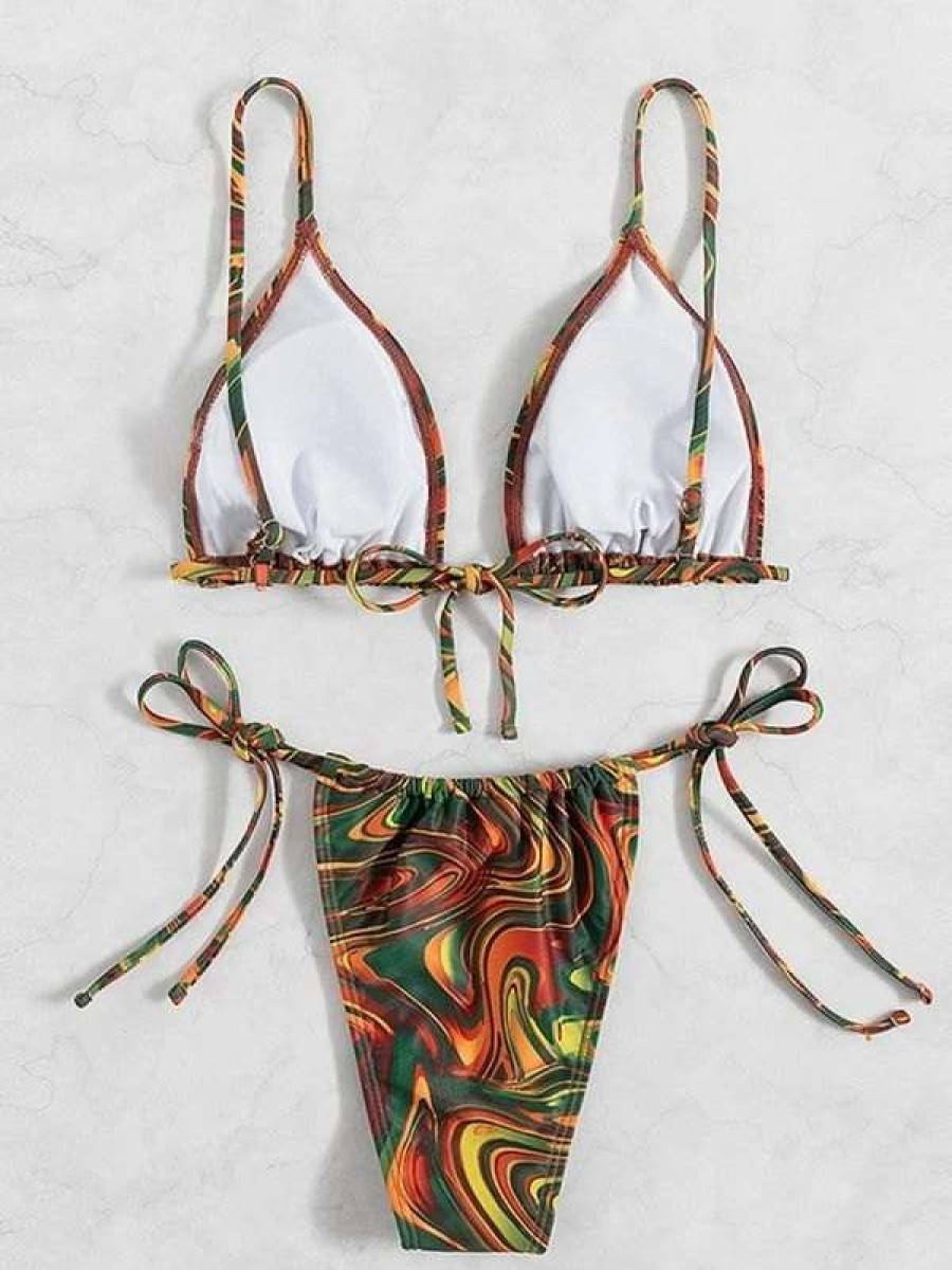 Bikini Sets * | Emmiol Vintage Swirl Print Bikini Set