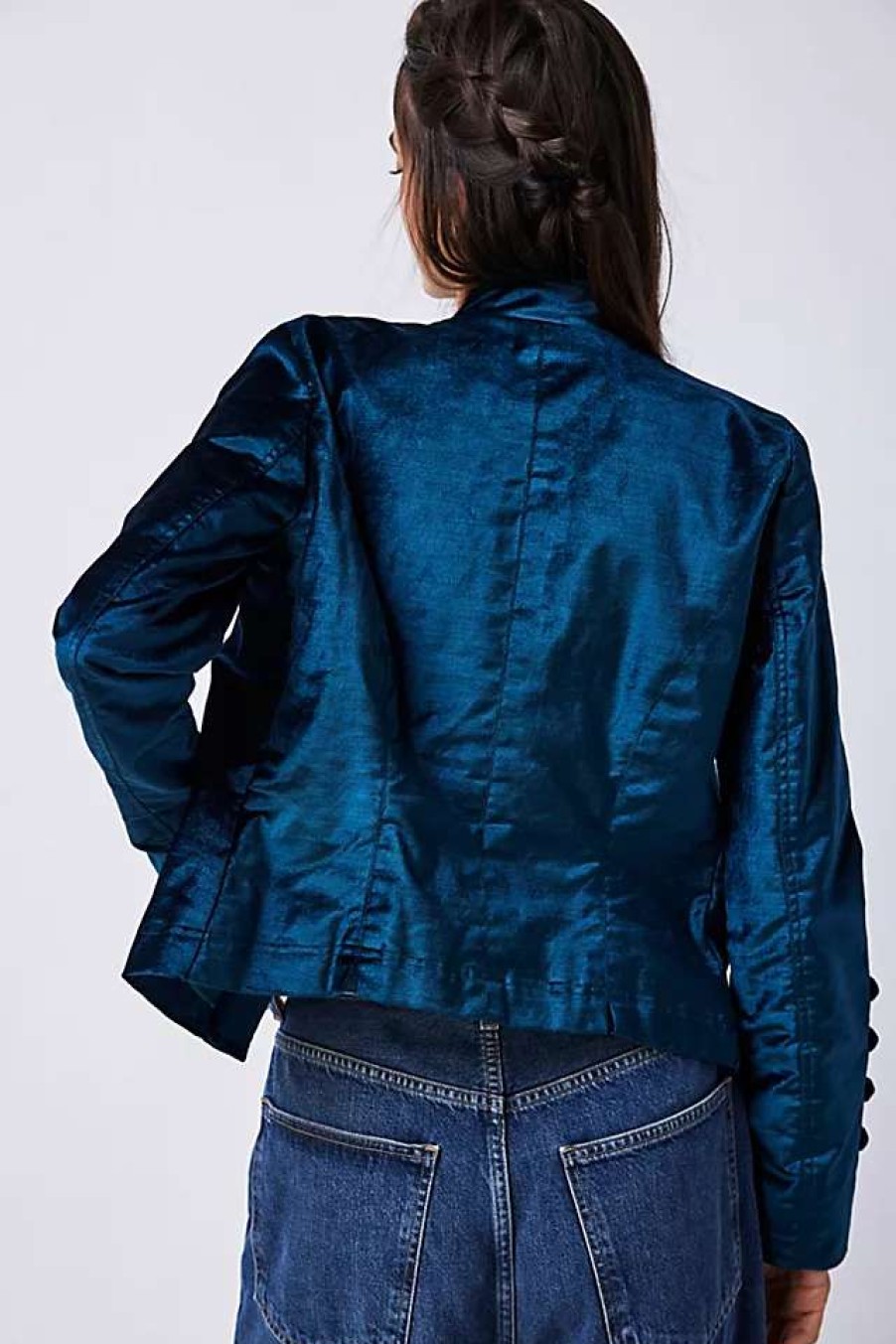 Jackets * | Free People Velvet Military Jacket