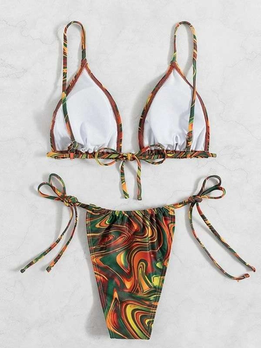 Bikini Sets * | Emmiol Vintage Swirl Print Bikini Set