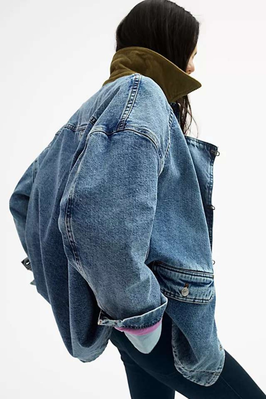 Jackets * | We The Free Denim Barn Coat