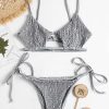 Bikini Sets * | Emmiol Smocked Solid Bikini Set