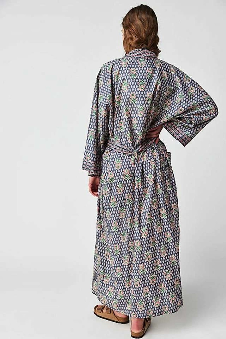 Jackets * | Chan Luu Block Print Beauty Kimono