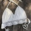 Bikini Tops * | Emmiol Solid Color Halter Crochet Bikini Top