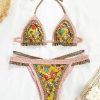 Bikini Sets * | Emmiol Patchwork Baroque Print Halter Bikini Set