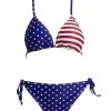 Bikini Sets * | Emmiol Star Striped Print Halter Bikini Set