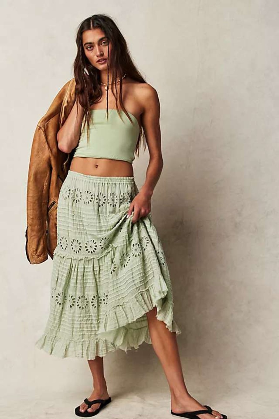 Skirts * | Free People Lorelai Midi Skirt