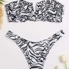 Bikini Sets * | Emmiol Animal Print Bandeau Bikini Set