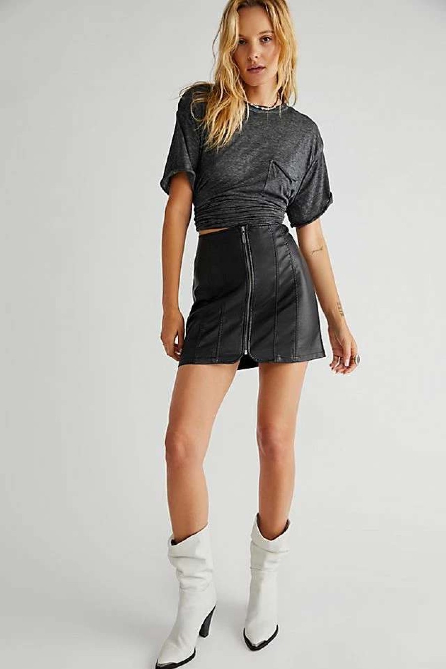 Skirts * | Free People Layla Vegan Mini Skirt